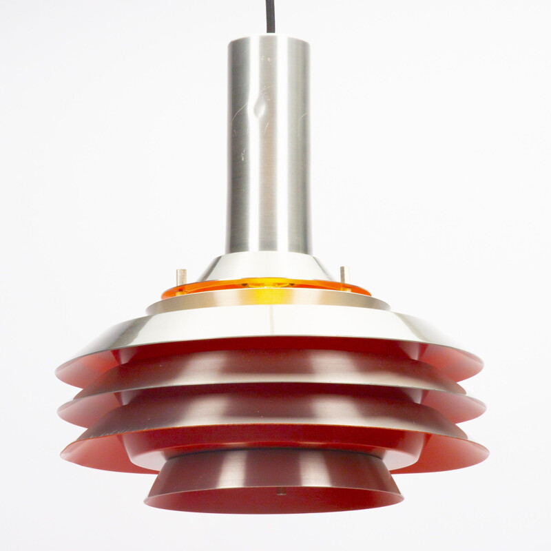 Vintage orange metal suspension by Carl Thore for Granhaga