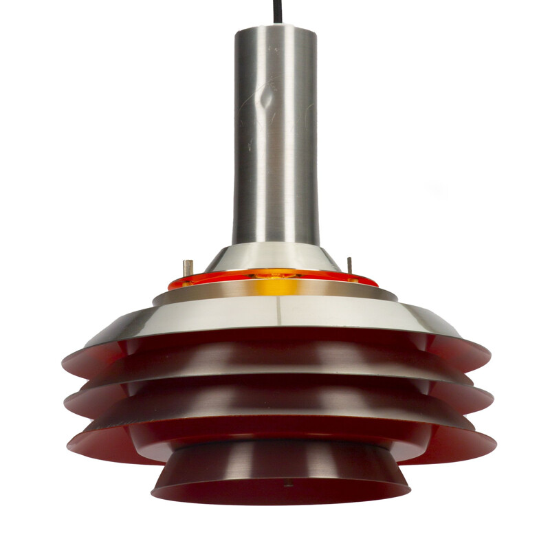 Vintage orange metal suspension by Carl Thore for Granhaga