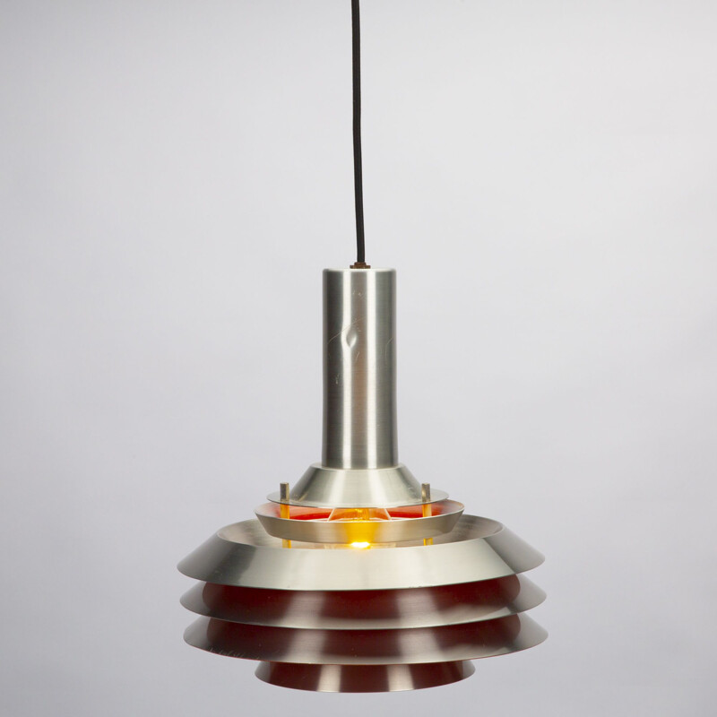 Vintage orange metal suspension by Carl Thore for Granhaga