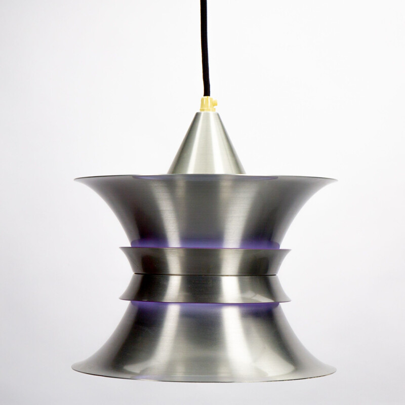 Lámpara colgante vintage de metal morado de Bent Nordsted para Lyskaer Belysning