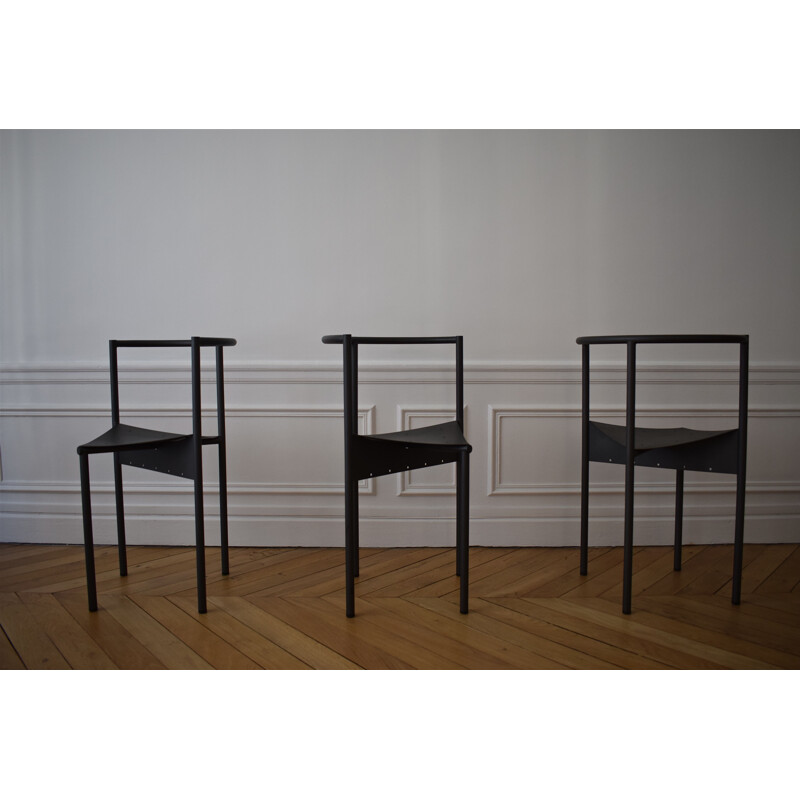 Lot de 3 chaises vintage Wendy Wright par Philippe Starck pour Disform 1980