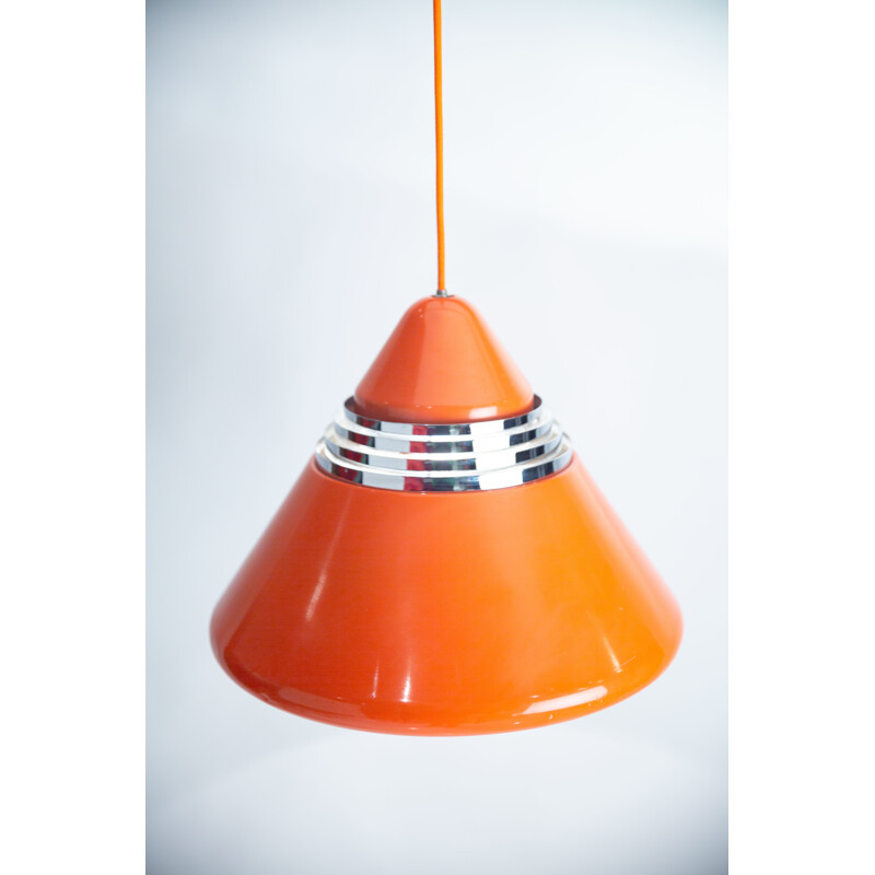 Vintage Red Cone Pendant Lamp by Kazuo Motozawa for Staff 1970s