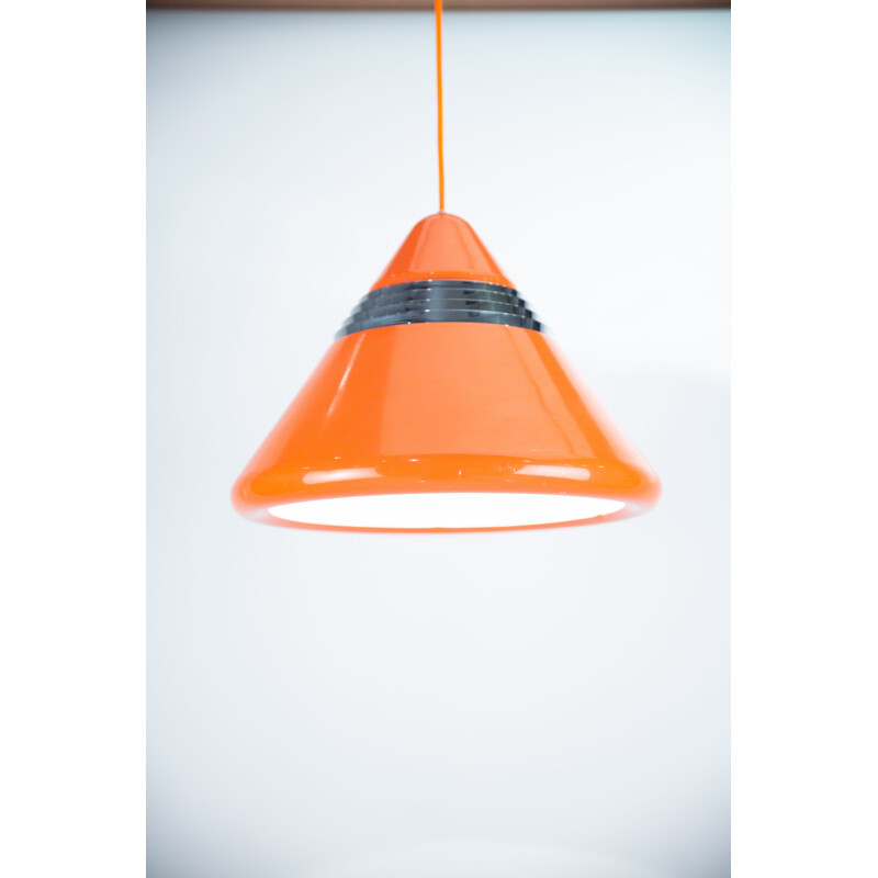 Vintage Red Cone Pendant Lamp by Kazuo Motozawa for Staff 1970s