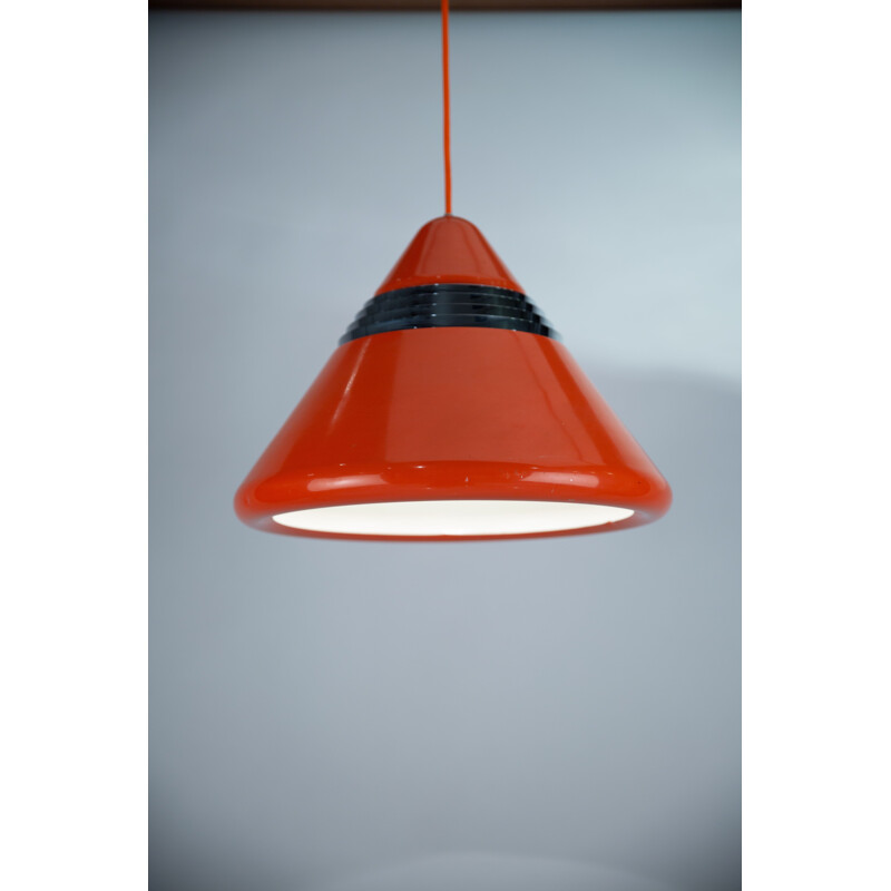 Vintage Red Cone Pendant Lamp by Kazuo Motozawa for Staff 1970s