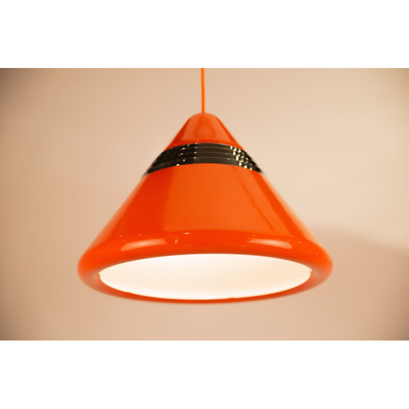 Vintage Red Cone Pendant Lamp by Kazuo Motozawa for Staff 1970s