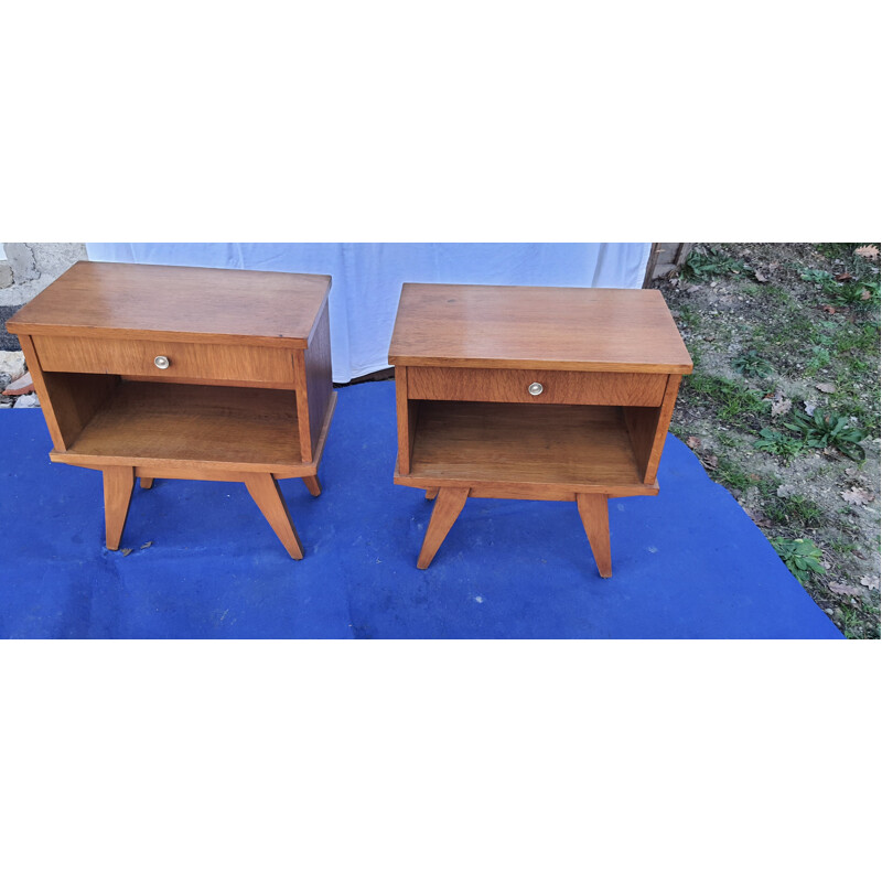 Pair of vintage bedside tables Scandinavian