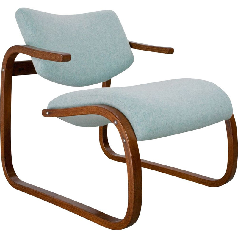 Vintage beech lounge armchair by Oddvin Rykken, Norway 1970