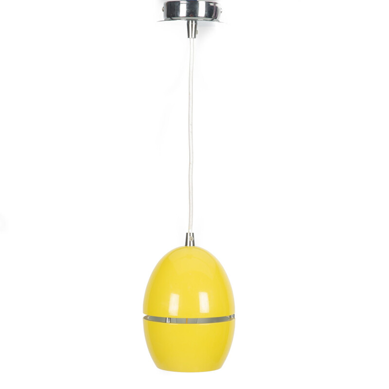 Suspension vintage Yellow Split Egg, Space Age