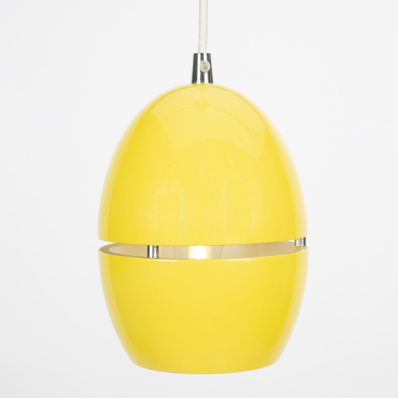 Suspension vintage Yellow Split Egg, Space Age
