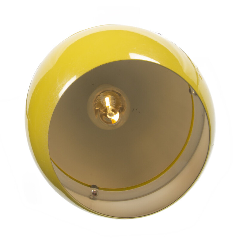 Vintage pendant lamp Yellow Split Egg, Space Age