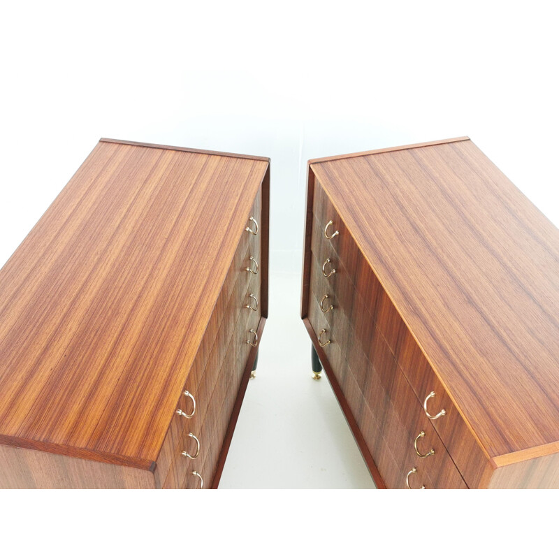 Pair of vintage teak chests of drawers, Ernest Gomme for G Plan 1960