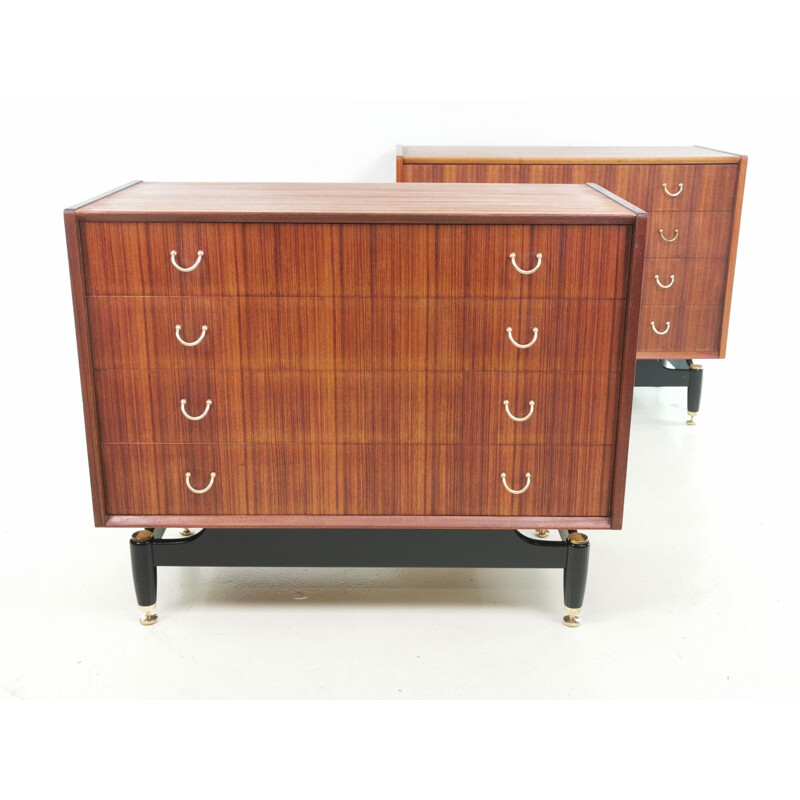 Pair of vintage teak chests of drawers, Ernest Gomme for G Plan 1960