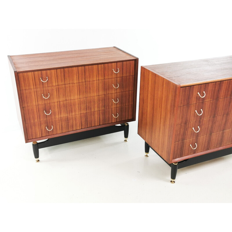 Pair of vintage teak chests of drawers, Ernest Gomme for G Plan 1960