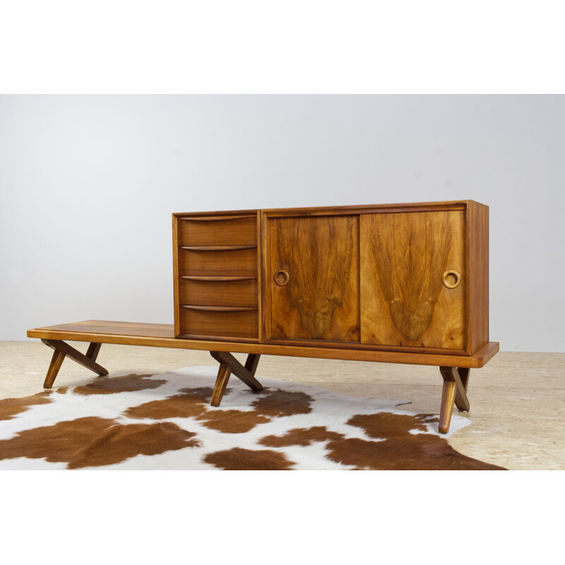 Vintage Credenza in walnut bu Rudolf Glatzel for Fristho 1956s