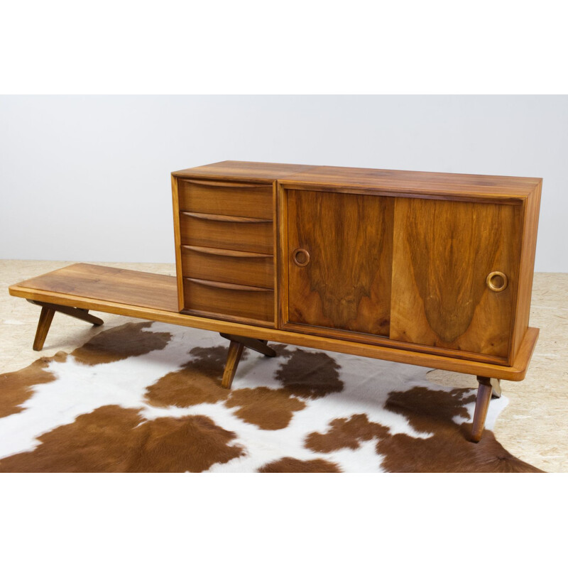 Vintage Credenza in walnut bu Rudolf Glatzel for Fristho 1956s