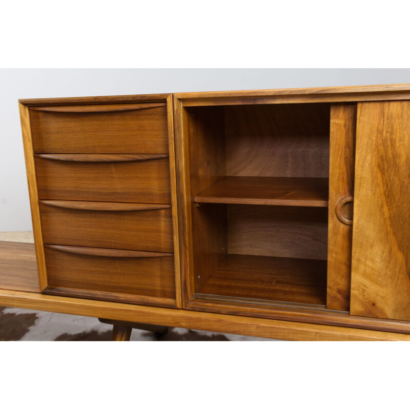 Vintage Credenza in walnut bu Rudolf Glatzel for Fristho 1956s