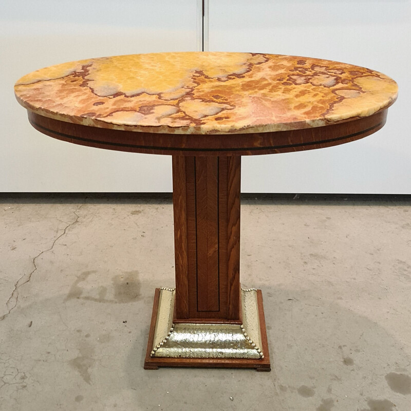 Table vintage de centre ovale De Coene Art Déco