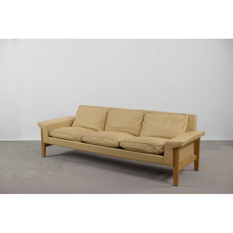 Vintage Leather Sofa by Lennart Bender for Ulferts Tibro Scandinavian 1960s
