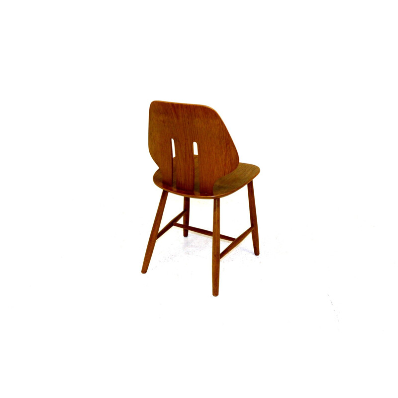 Lot de 5 chaises vintage en chêne de Ejnar Johansson pour FDB, Danemark 1960