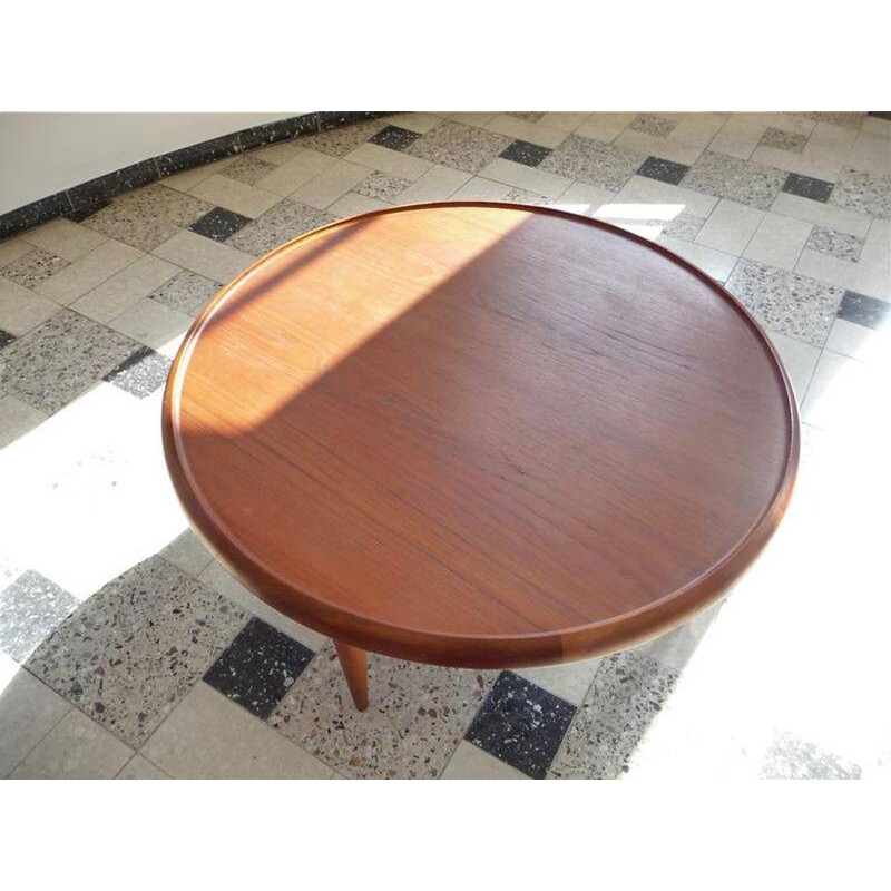 Ludwig Pontoppidan coffee table in teak,  Ejvind A. JOHANSSON - 1960s