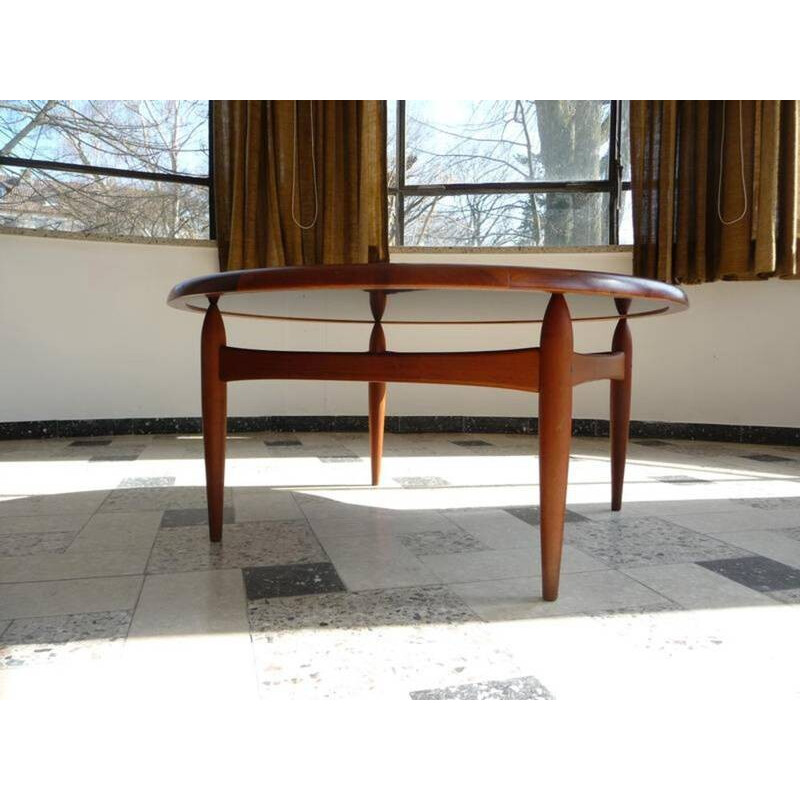 Ludwig Pontoppidan coffee table in teak,  Ejvind A. JOHANSSON - 1960s