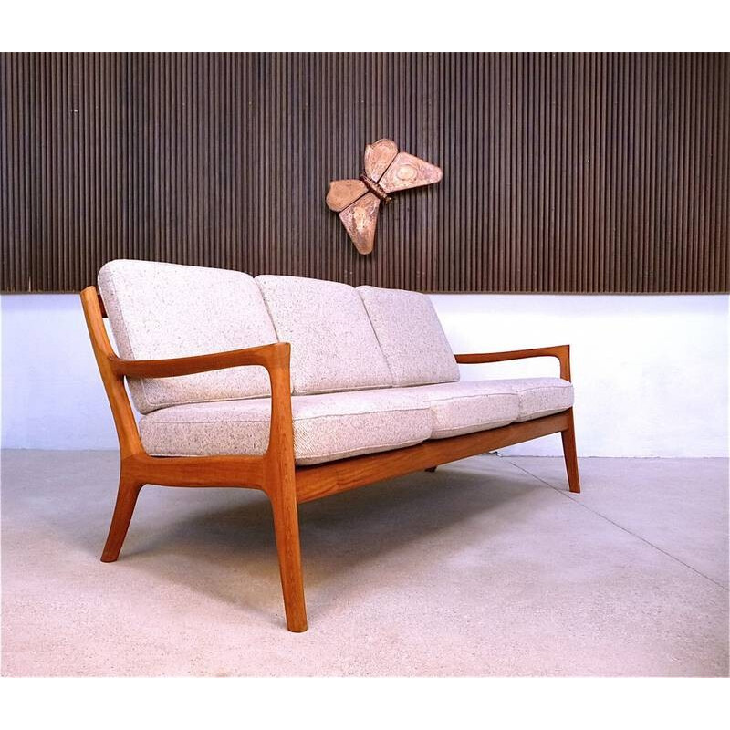 Danish teak three-seater sofa, Ole WANSCHER - 1960s