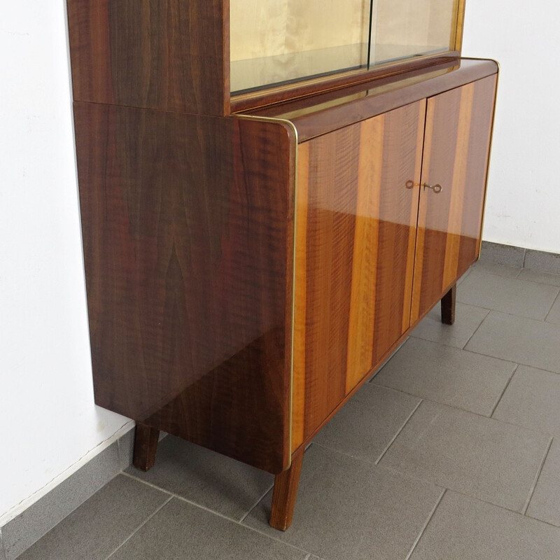 Vintage cabinet with bookcase by Bohumil Landsman, Czechoslovakia 1960