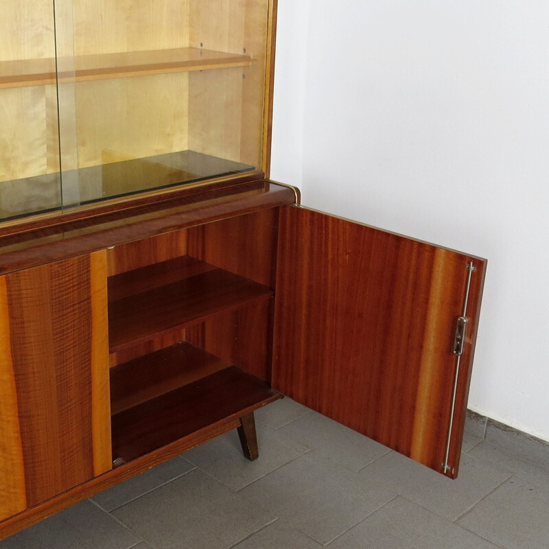 Vintage cabinet with bookcase by Bohumil Landsman, Czechoslovakia 1960