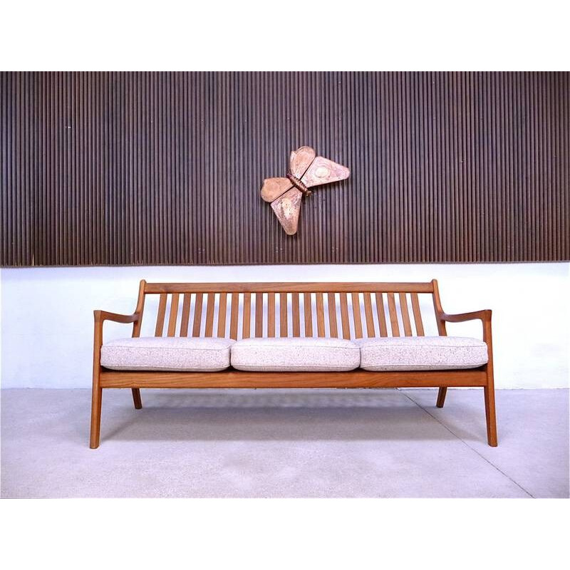 Danish teak three-seater sofa, Ole WANSCHER - 1960s