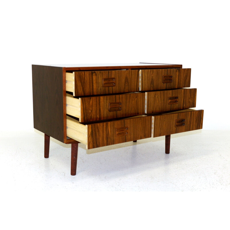 Vintage rosewood and beechwood chest of drawers, Denmark 1960