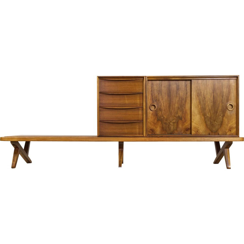 Vintage Credenza in walnut bu Rudolf Glatzel for Fristho 1956s