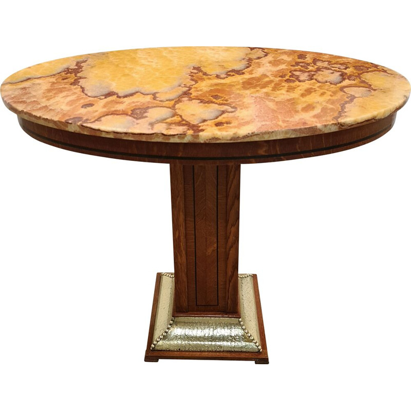Table vintage de centre ovale De Coene Art Déco
