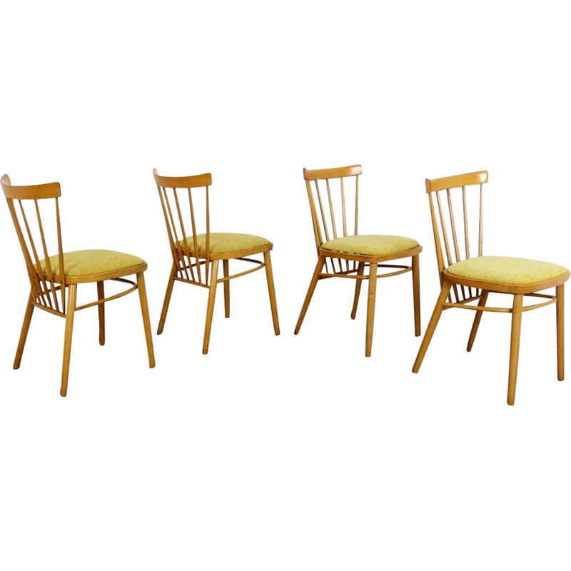 Lot de 4 chaises vintage 1960