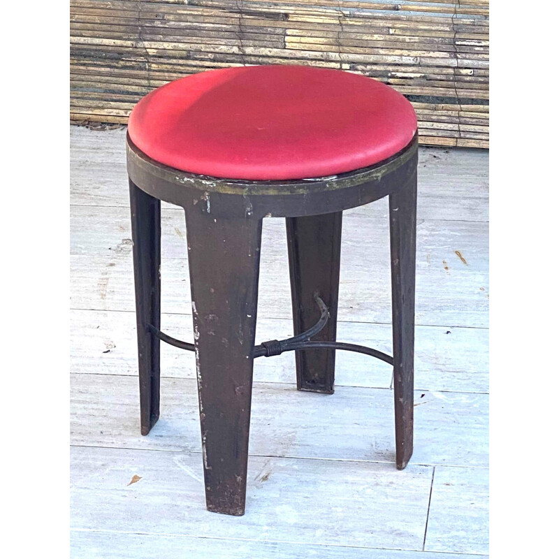 Tabouret vintage en métal 1960