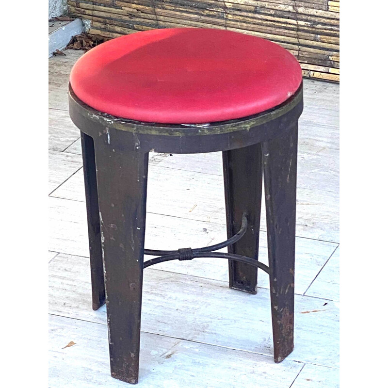 Vintage metal stool 1960