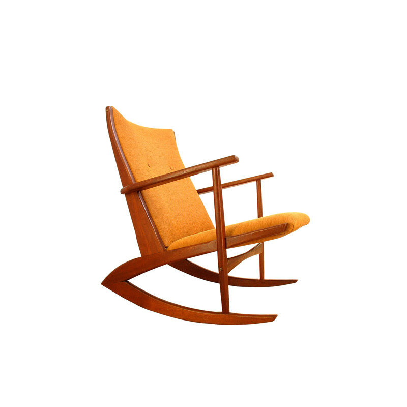 Kubus "boomerang" rocking chair in teak, Søren Georg JENSEN - 1960s