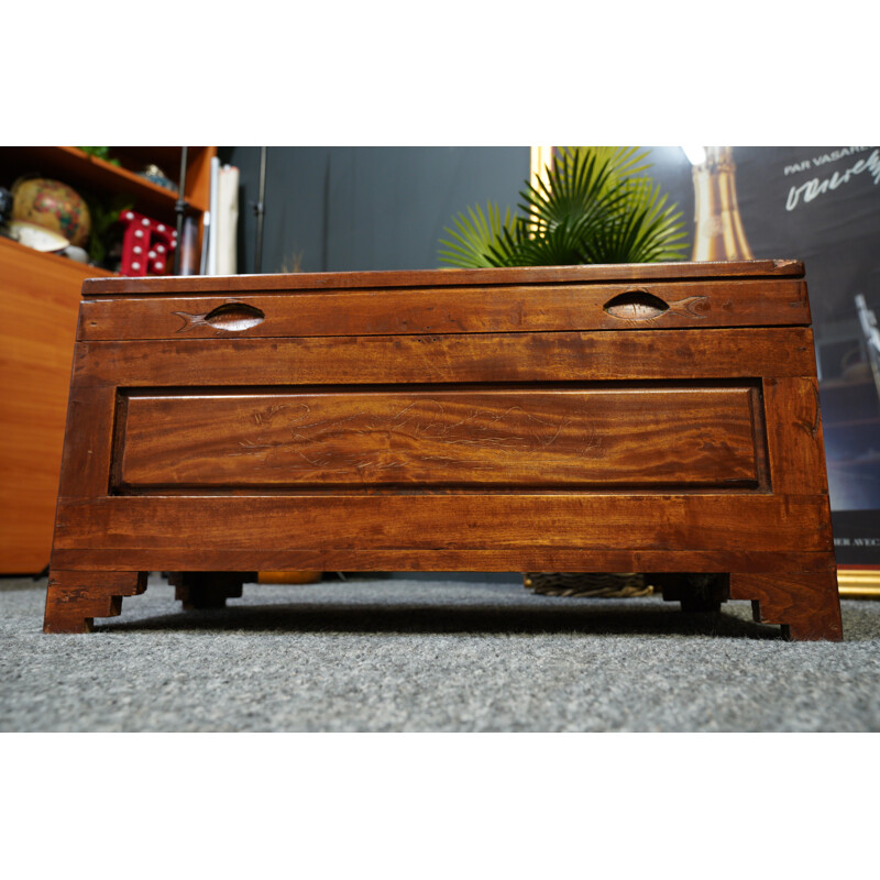 Vintage camphor wood storage box