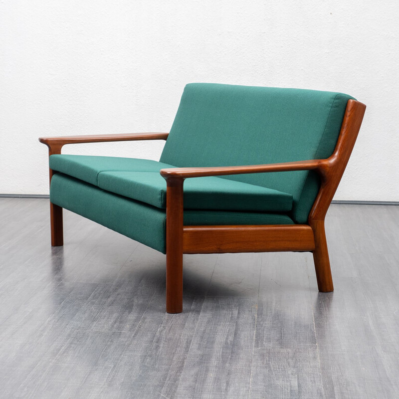 Vintage 2-seater teak sofa 1970