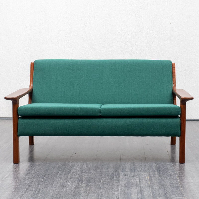 Vintage 2-seater teak sofa 1970