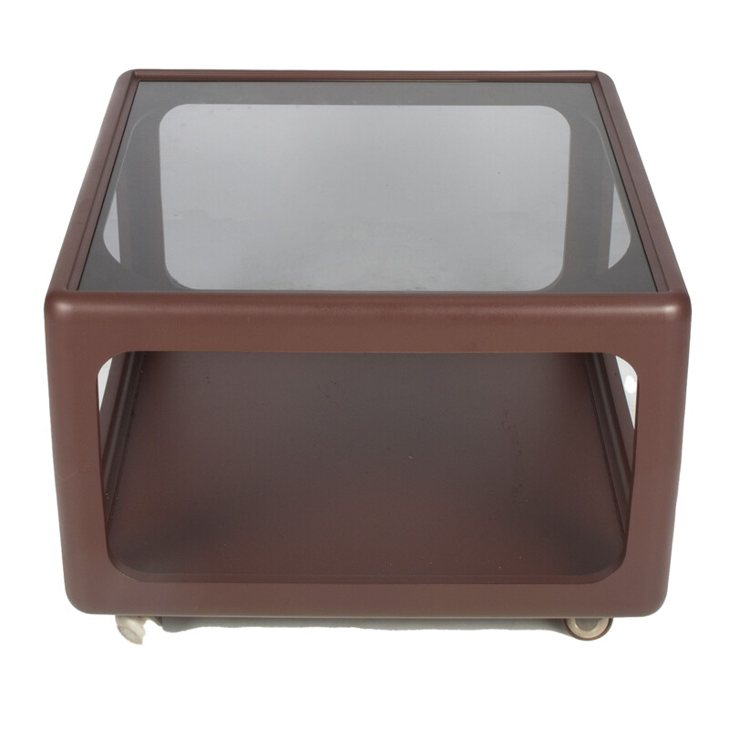 Vintage brown coffee table by Peter Ghyczy for the Horn collection