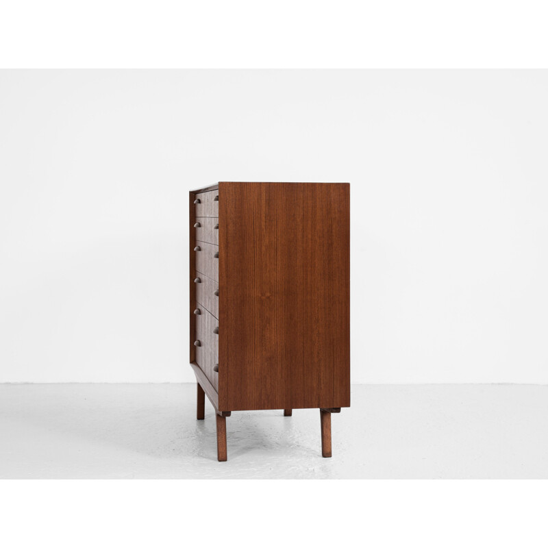 Vintage chest of 6 drawers in teak by Johannes Sorth for Nexo Danish 1960s