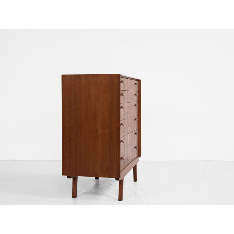 Vintage chest of 6 drawers in teak by Johannes Sorth for Nexo Danish 1960s