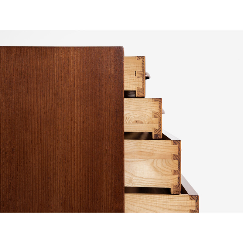 Vintage chest of 6 drawers in teak by Johannes Sorth for Nexo Danish 1960s