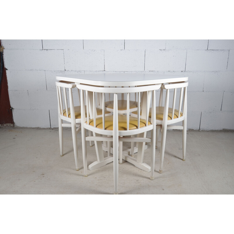 Ensemble table et 4 chaises vintage Thonet 1960