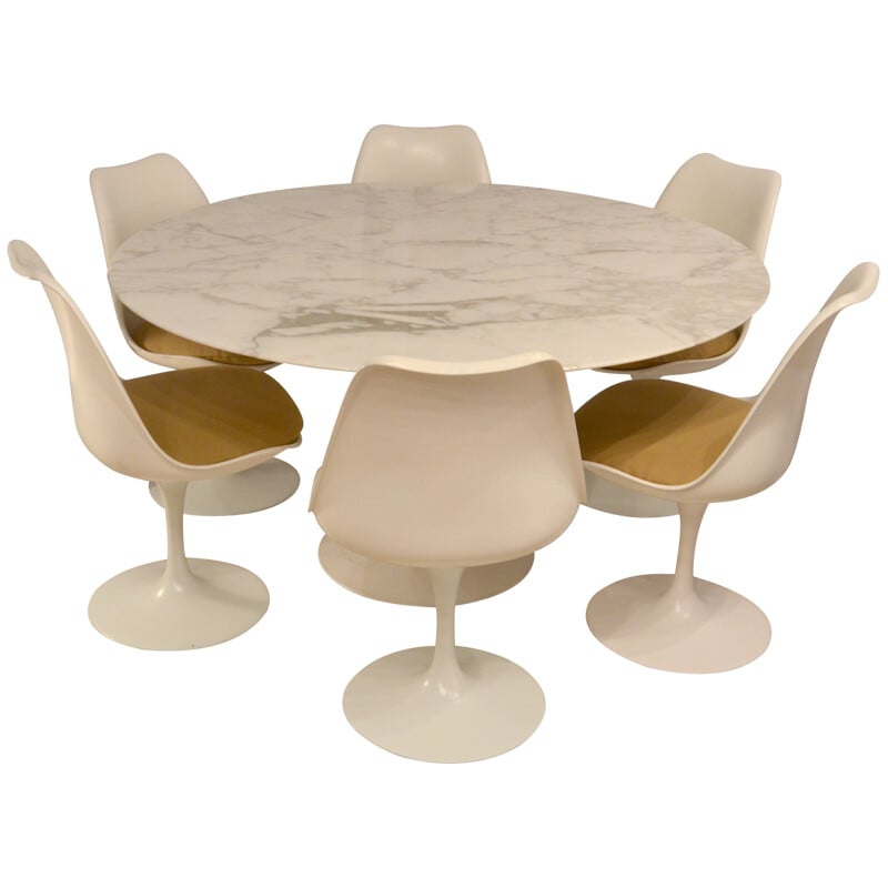 Table à repas et 6 chaises "Tulipe", Eero SAARINEN - années 50