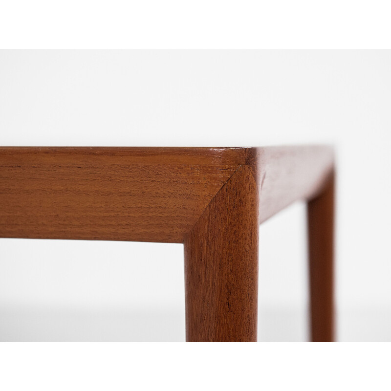 Mesa de café Vintage teak por Erik Riisager Hansen para Haslev, Dinamarca 1960