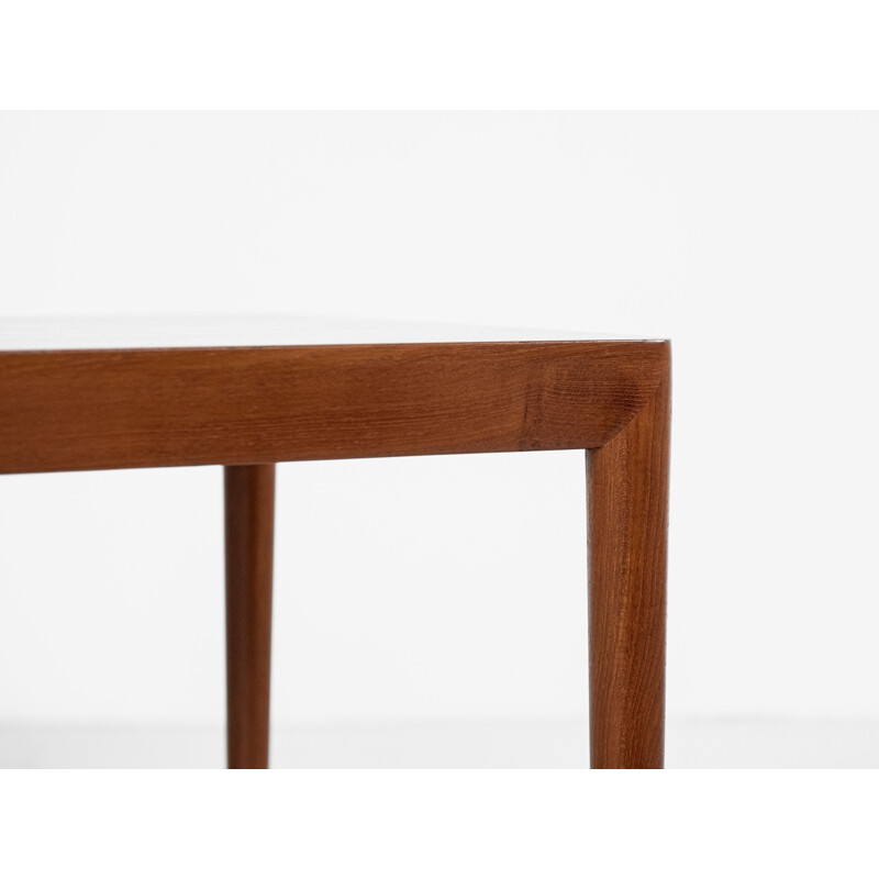 Mesa de café Vintage teak por Erik Riisager Hansen para Haslev, Dinamarca 1960