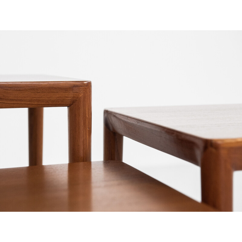 Vintage Nest of tables in teak by Erik Riisager Hansen for Haslev Danish 1960s