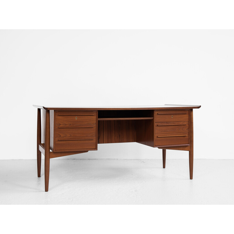 Midcentury desk in teak by Arne Vodder for HP Hansen Danish 1960s