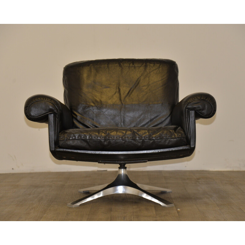 Fauteuil "DS 31" De Sede en cuir noir - 1970